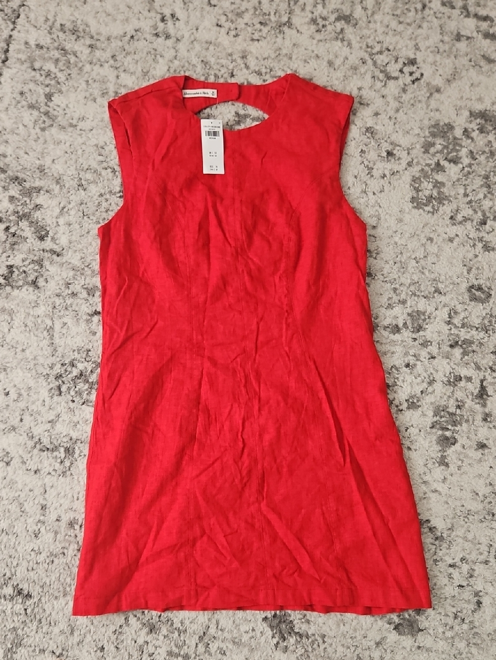 Abercrombie & Fitch Red Sleeveless Shift Dress